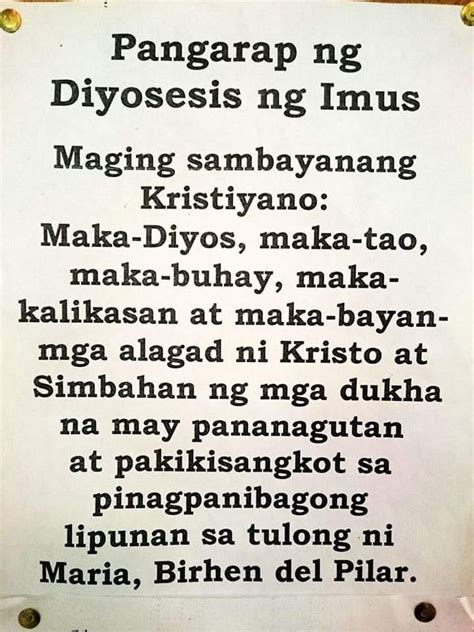 pangarap ng diyosesis ng imus lyrics|Simbahang Pamayanan .